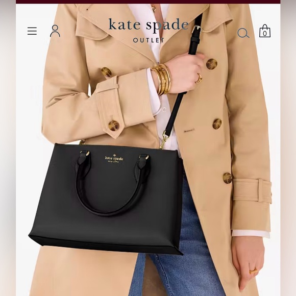 Kate Spade Rae Medium Satchel Black - Picture 6 of 7